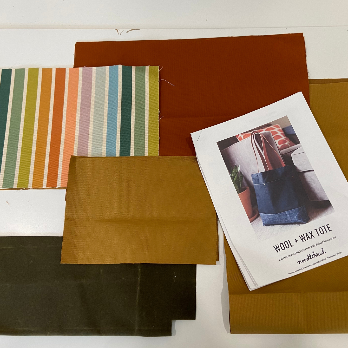 Bag Basics II: Wool + Wax Tote (Sept 25 & Oct 2; 6:30-9:00 PM)