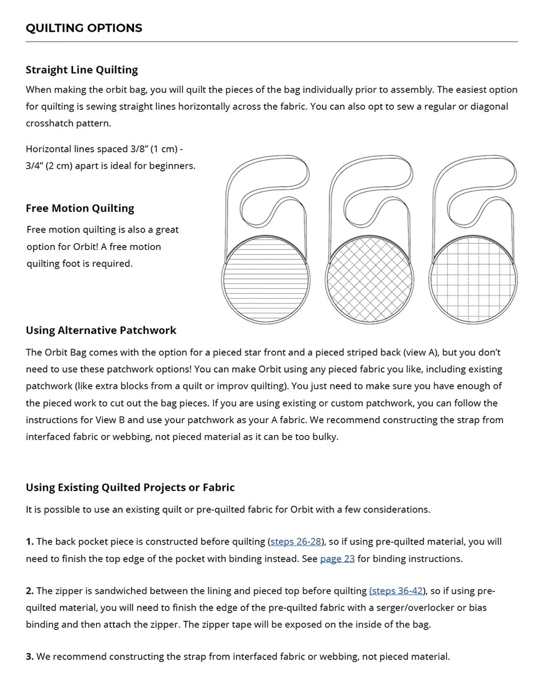 Orbit Bag Class: Tuesdays, 6:30-9 PM, Sept. 16, 23, 30 & Oct. 7